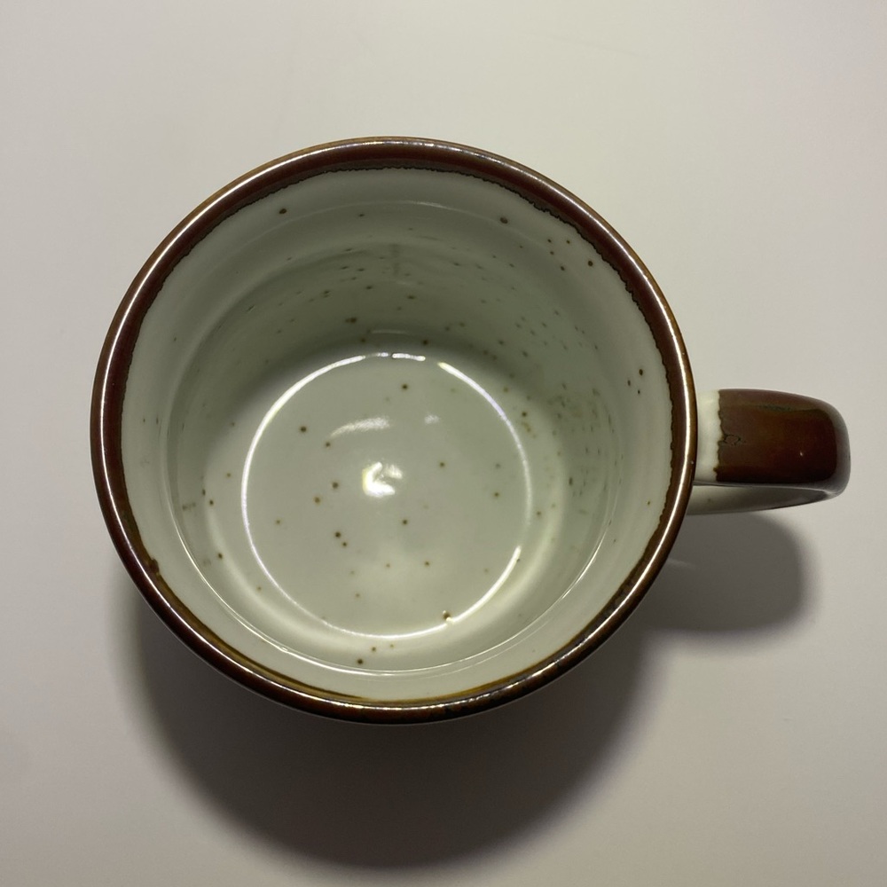 Vintage Goebel Hummel Stoneware Girl With Bird Speckled Brown Mug - Picture 5 of 6